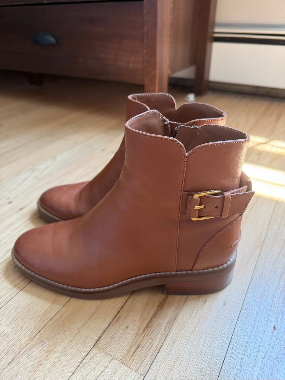 Classic Tan Leather Ankle Boots